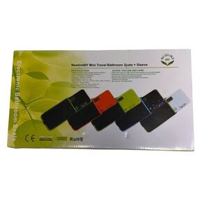 NewlineNY Mini Travel Bathroom Scale Electronic Digital with Sleeve 400lbs Cap